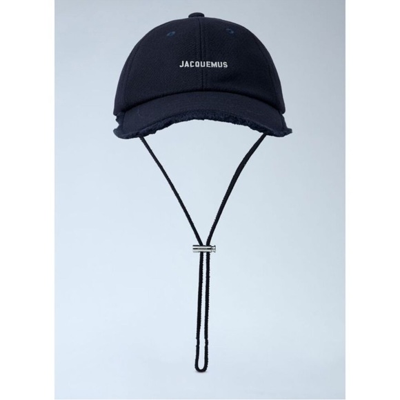Jacquemus Midnight Black Textured Cap 58cm - Picture 2 of 6